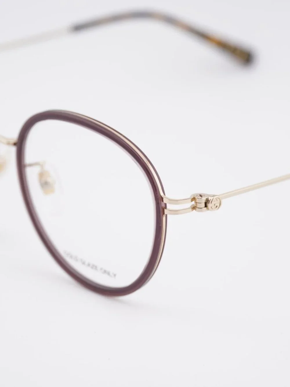 Gucci GG1851OA 007 Eyeglasses Brown / Gold 50mm Round Frame